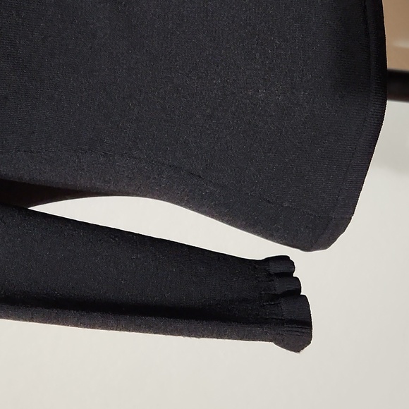 Classiques Entier Black V-Neck Flower Design Qtr. Sleeve Sweater Sz. XS - Picture 5 of 8